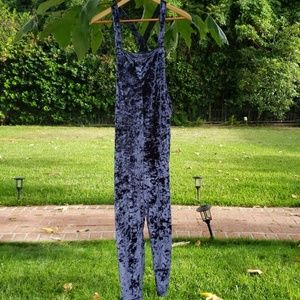 Velvet overalls
